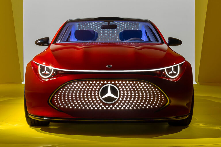 DRLs of Mercedes CLA concept to be "electric exhaust" of future EVs