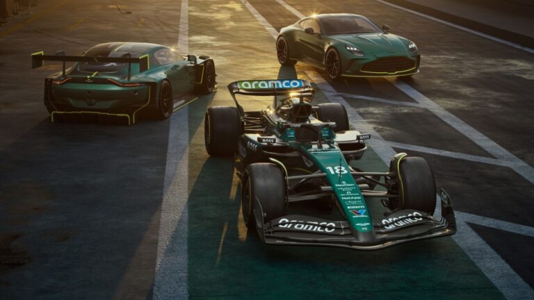 Aston Martin shows off 2024 Formula 1 car alongside new Vantages