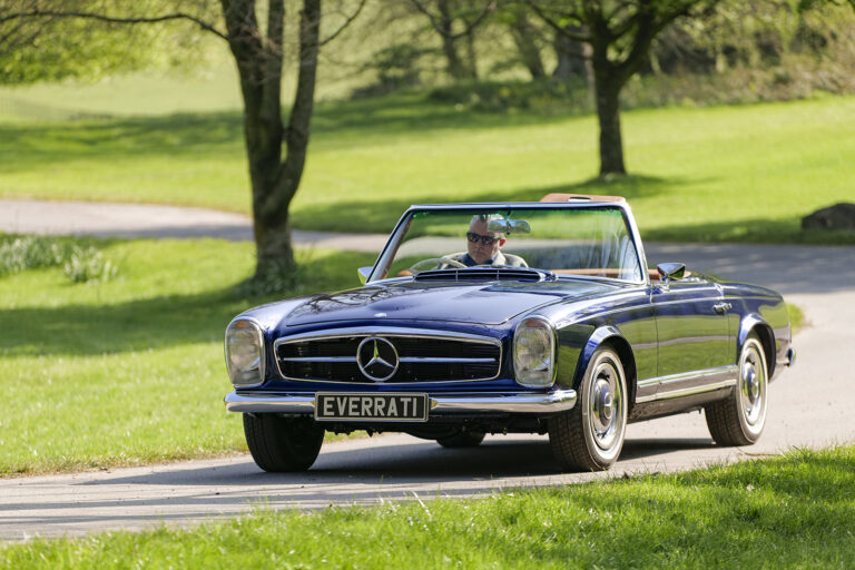 A classic, remixed: Driving an electric Mercedes SL Pagoda